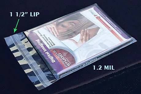 6"x5" CD Size BOPP Lip & Seal Bags (6.125"x5.125")